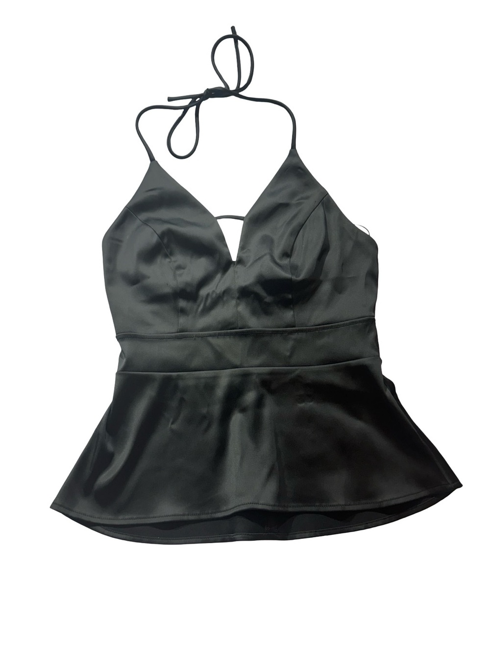 Express Black Satin Top with Branded Tag